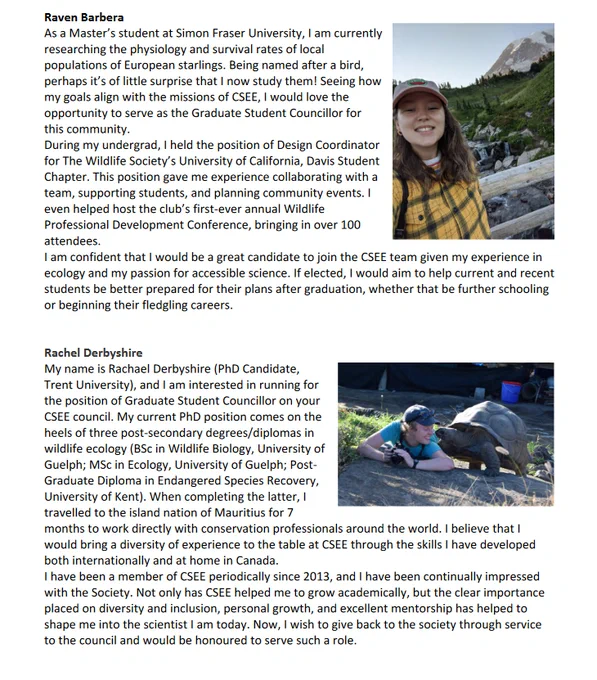 Campaign bios for Raven Barbera and Rachel Derbyshire
