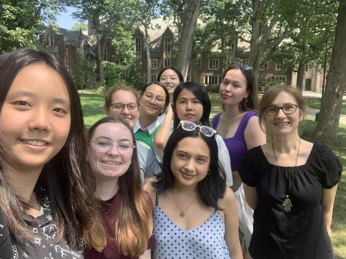 Wellesley Cred Lab members, outdoors at the Academic Quad, Wellesley College.
