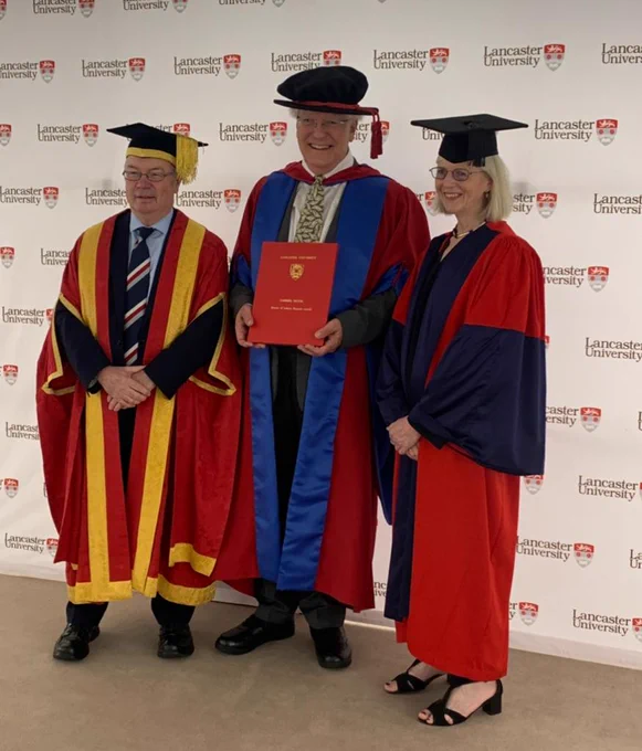 A group photo which includes (left-to-right) Rt Hon Alistair Burt, Gabriel Meyer and Professor Sandra Kemp