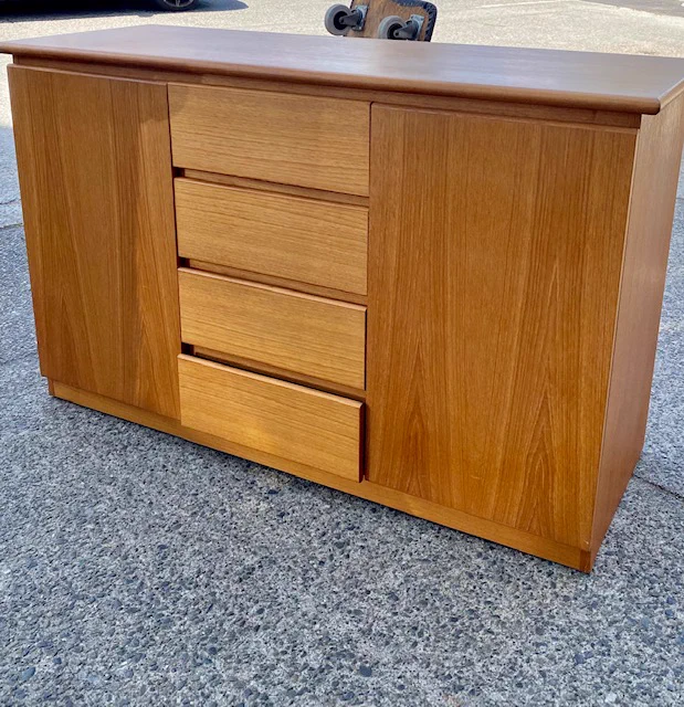 Vintage Teak Sideboard, Mid Century Modern || $799 || L 50” D 8” H 31”