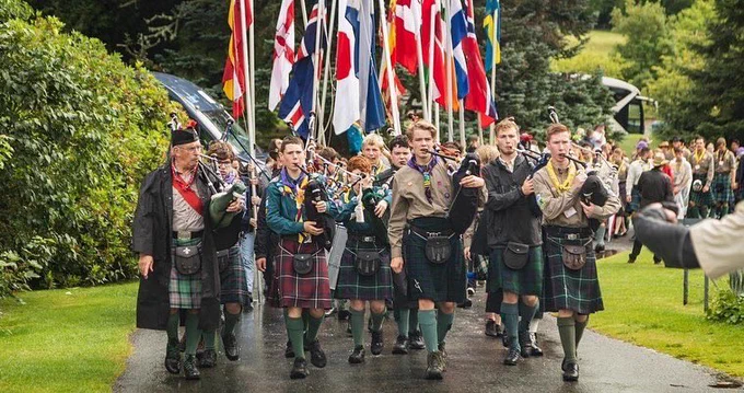Scouts parading to the Scout’s Own