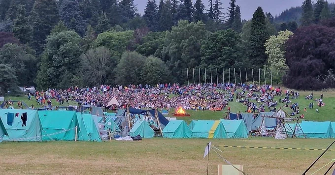 Scouts at the campfire
