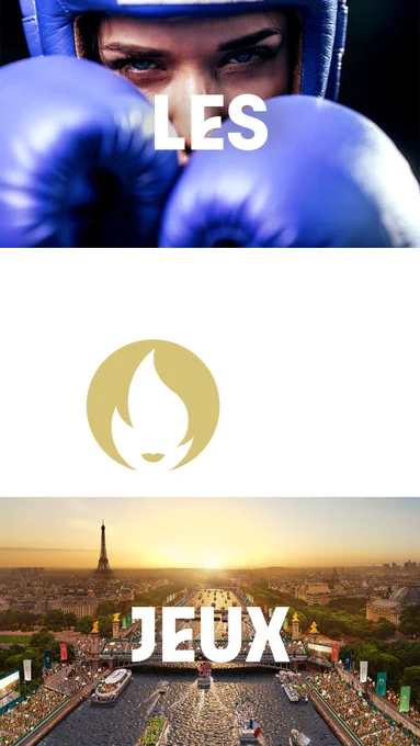 Logo Paris 2024 et suite du slogan "Les Jeux"