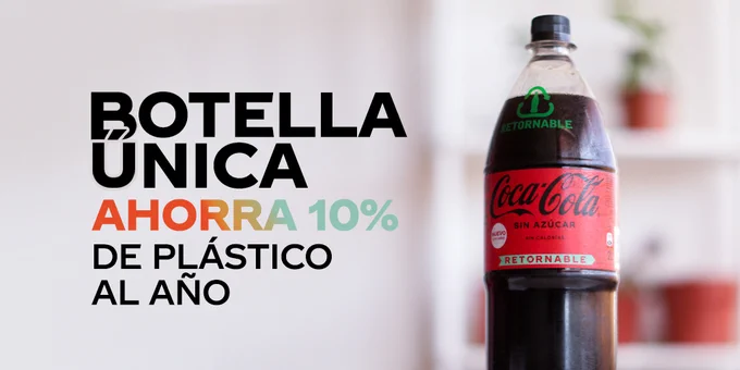"Como parte de la iniciativa “Un Mundo Sin Residuos” hemos querido dar un paso más para lograr así recuperar el 100% de los envases que comercializa para 2030 y con esto surge la botella única retornable.

Puedes conocer más en el siguiente link https://cokeurl.com/ConoceLaBotellaUnica
