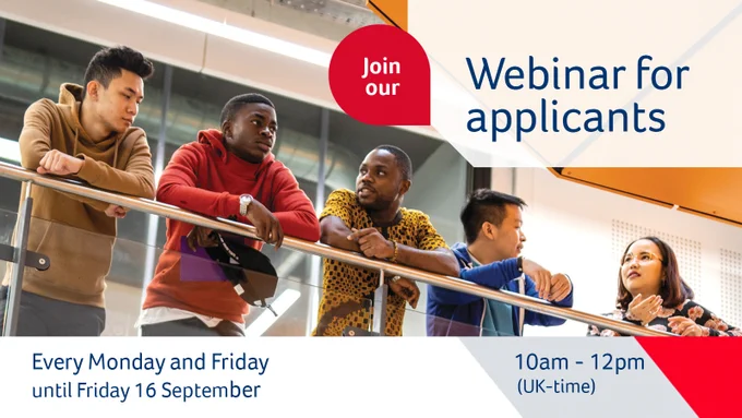 Webinar for applicants - every Monday and Friday from 10am.