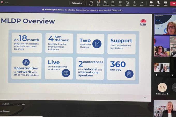 Screenshot of the MLDP seminar showing the program overview.