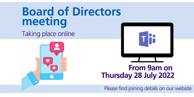 Our next #LPFTBOD meeting is on Thursday 28 July at 9am.   Please send questions to karen.scott4@nhs.net by midday on Tuesday 26 July.  Read the meeting papers and find out more at http://lpft.nhs.uk/board   Attend the online Microsoft Teams meeting at bit.ly/JulyBOD2022