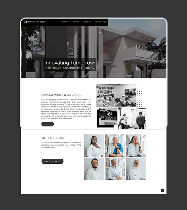 This website  was created to our clients' specifications and needs. Together,  we deliberated over image selection and content organization to make sure that their primary services were accurately represented.