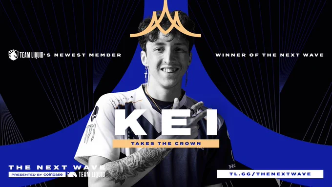 Team Liquid's newest member, winner of The Next Wave. Kei takes the crown. Presented by Coinbase