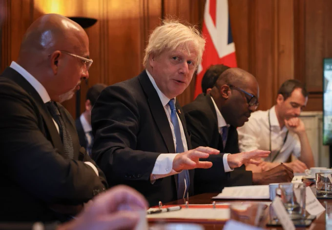 Prime Minister Boris Johnson addressing electricity companies 