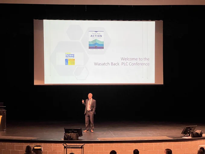 WCSD Director of Academics Garrick Peterson kicks off the day.