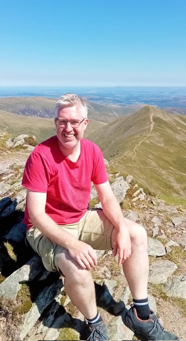 Me at the top of Helvellyn, England's 3rd highest mountain.