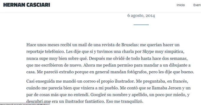 L'incipit del racconto