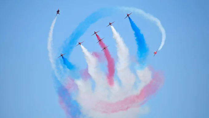 An image of the RAF Red Arrows
