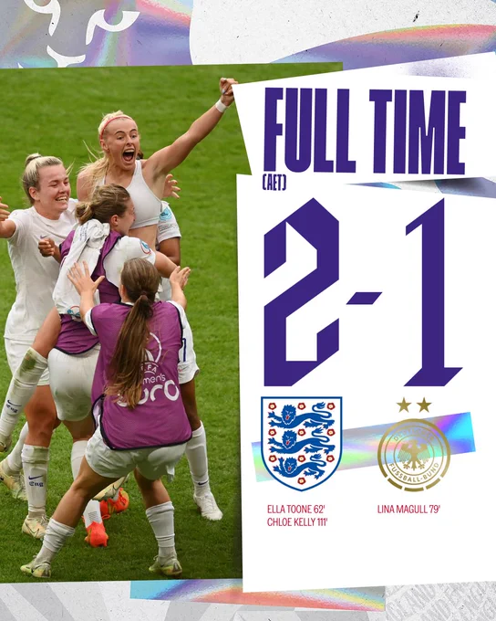Full time: England 2-1 Germany