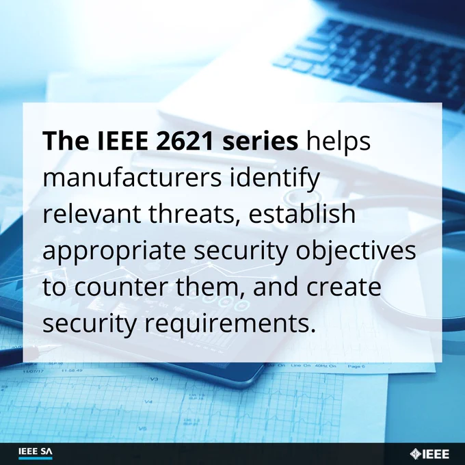 The IEEE 2621 series helps manufacturers identify relevant threats, establish appropriate security objectives to counter them