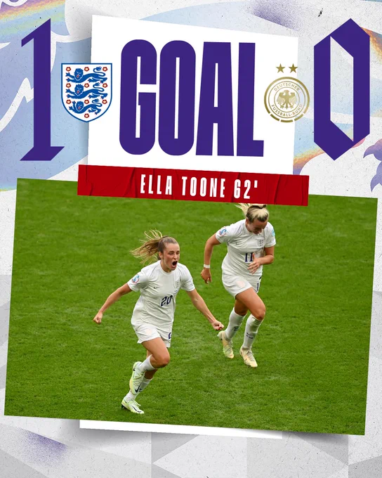 Ella Toone opens the scoring against Germany