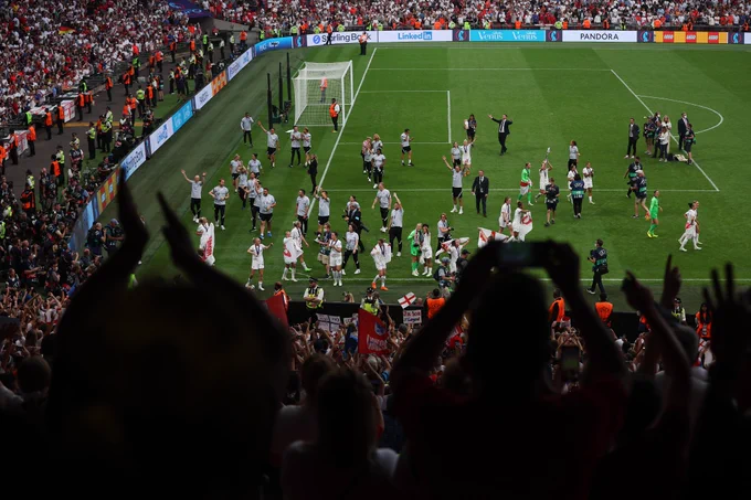 England celebrate with the fans