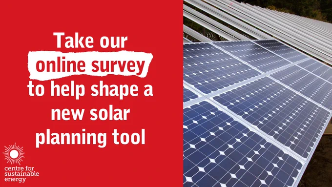 take our online survey to help shape a new solar planning tool