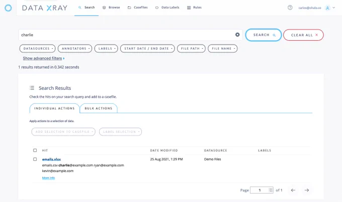 Data X-Ray by Ohalo for unstructured data analysis