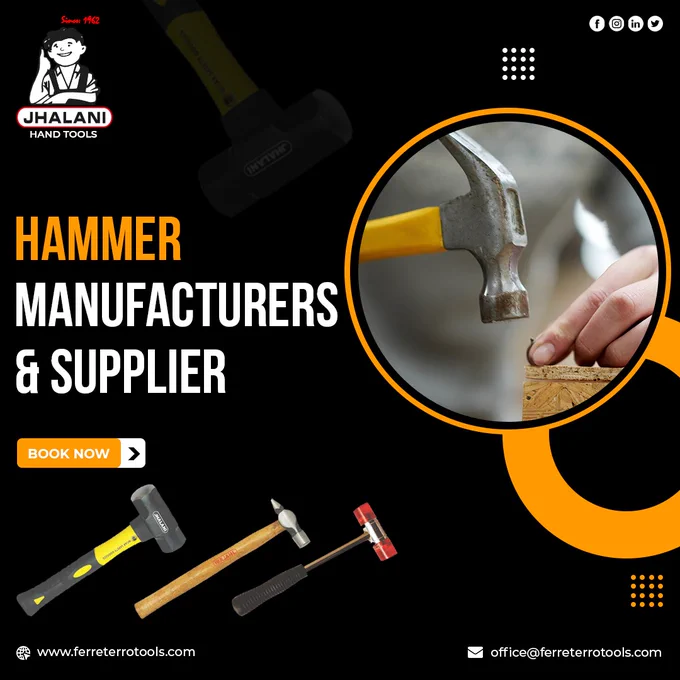 Hammer is easily the oldest and the most-used mechanical hand tool amongst the people worldwide. With its multiple uses, it has become a people’s favorite! 
Find the best-quality hammer tools only at ferreterro tools LLP, the best mechanical hand tools company in India.