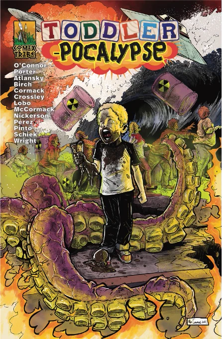 Soft-cover version of the TODDLER-POCALYPSE graphic novel, drawn by Alex Cormack. Available at homelesscomics.square.site.