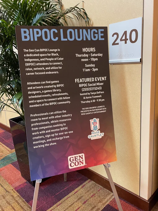 BIPoC lounge board with room240