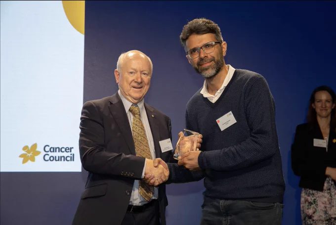 Very delighted and grateful that I received my award from NSW Cancer Council!