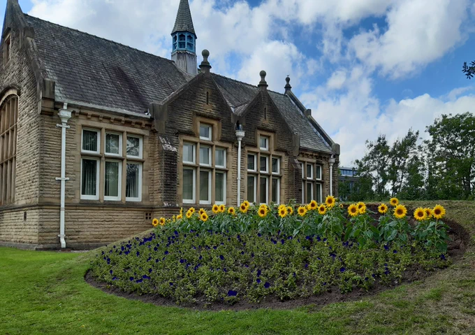 New flower bed at Touchstones, Rochdale