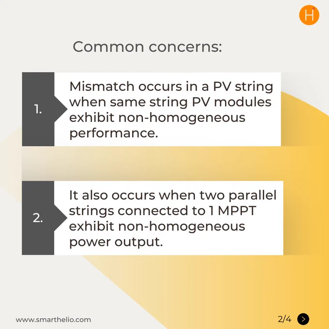 What are mismatch losses in solar pv plants?