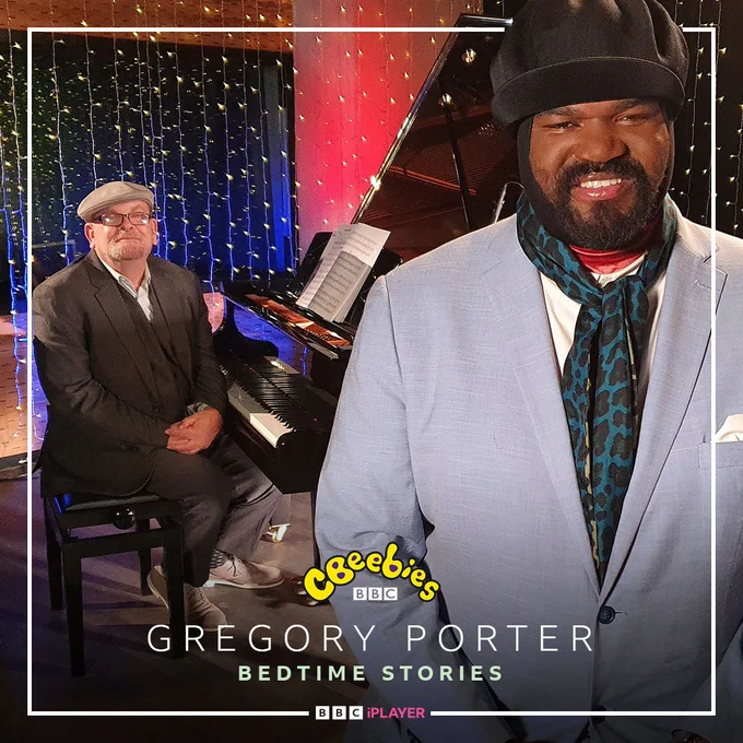Gregory Porter & pianist Chip peforming for Bedtime Stories