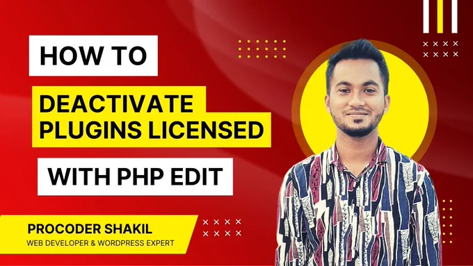 How To Deactivate Plugins License with PHP Code | WordPress Tutorial 2022
