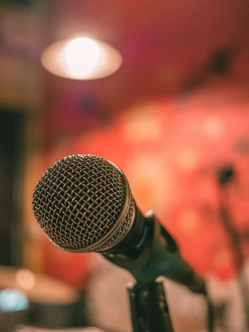 Microphone in focus