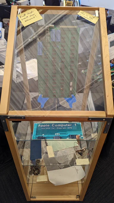 Original First Apple 1 Computer by Steve Wozniak, as seen at the Vintage Computer Festival West 2022 at the Computer History Museum, Mountain View, on Sun Aug 7, 2022