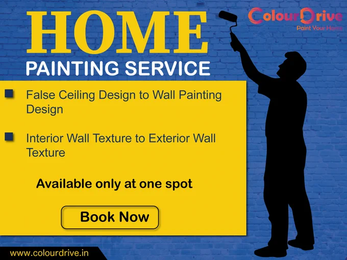 Home Paint Designs, Any design you can
choose, available at only one place. ColourDrive
Bangalore, Hyderabad, Mumbai, Pune & Indore
