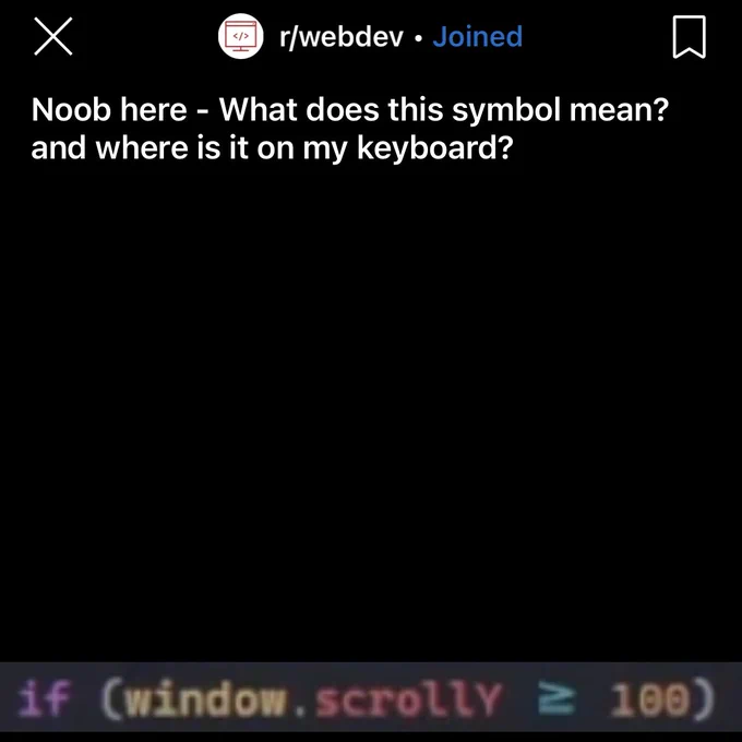 Reddit r/web dev newbie asking what >= ligature is and how to type it.
