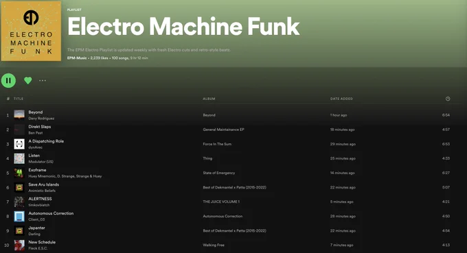 Electro Playlist updated