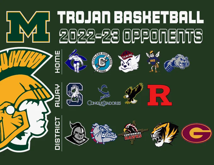 First look at 2022/2023 MHS Basketball opponents.