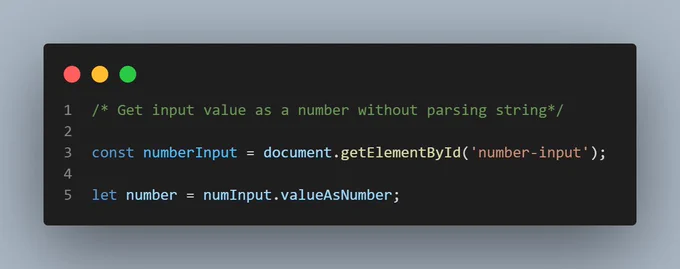 Get input value as a number without parsing string
