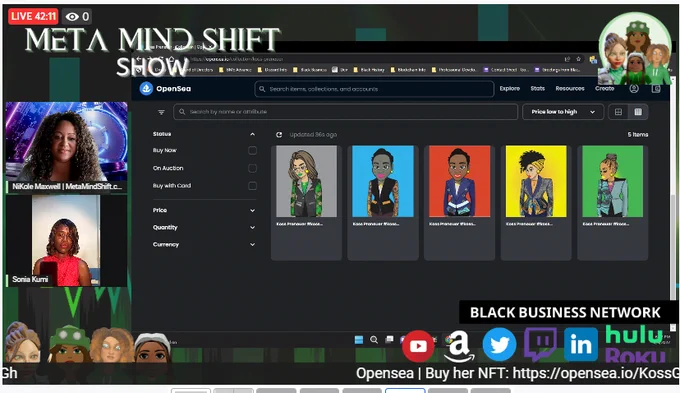 Listen to "Meta Mind Shift Show - S1 E2 [NFTs Phygitals Designer Koss Couture]" by Meta Mind Shift Show by NiKole Maxwell, Metaverse Goddess. ⚓ https://anchor.fm/metamindshift/episodes/Meta-Mind-Shift-Show---S1-E2-NFTs-Phygitals-Designer-Koss-Couture-e1marlj 