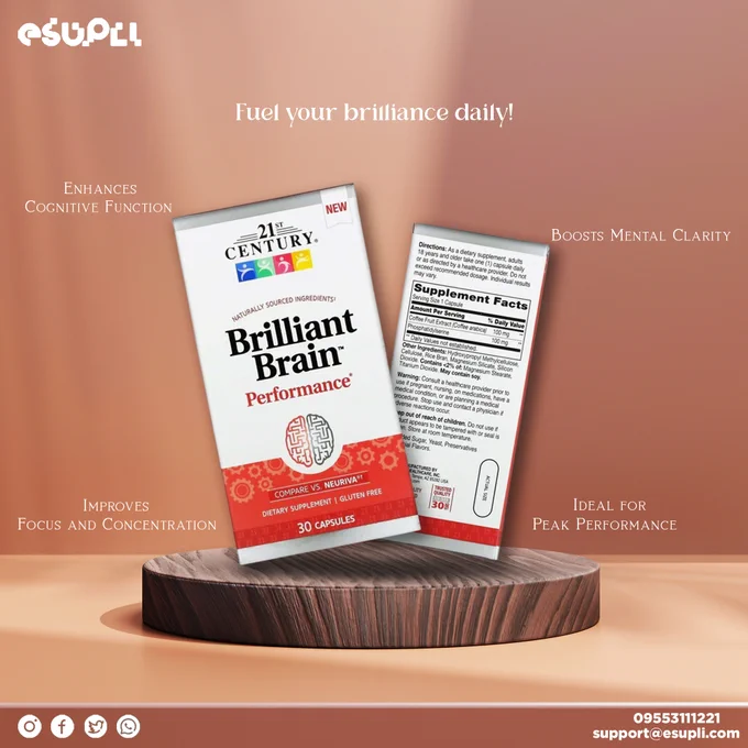 Ready to achieve mental mastery? Embrace the brilliance of 21st Century Brilliant Brain Performance and conquer your day with clarity and focus! 
https://esupli.com/products/21st-century-brilliant-brain-performance
.
.
.
#esupli #brainboost #CognitiveExcellence #mindsharp #PeakBrain #smartsupplements #brainpower #focusmatters #MemoryBoost #cognitivehealth #neuroperformance #brainfunctionality #mentalclarity #BrainWellness #EnhanceYourMind #nootropics #BrainFitness #CognitiveSupport #mindfulthinking #brainperformanceboost #brainhealth 