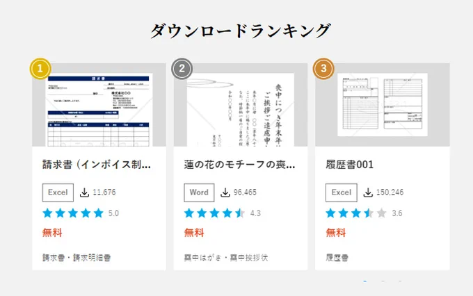 ダウンロードランキング
