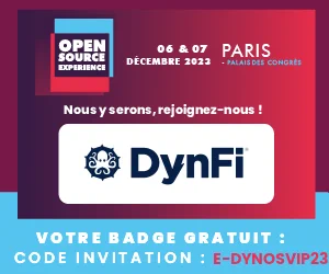 Dynfi participe à l'Open Source Experience au Palais des Congrès. 