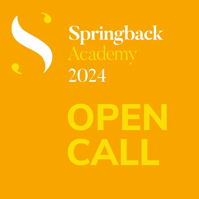 Cartel opencall de la convocatoria SpringForward24 de Aerowaves Europa con plazo máximo 02 de diciembre de 2023