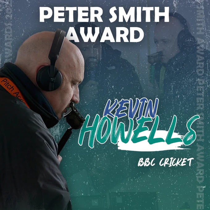 Artwork announcing Kevin Howells as the winner of the 2023 Peter Smith Award.