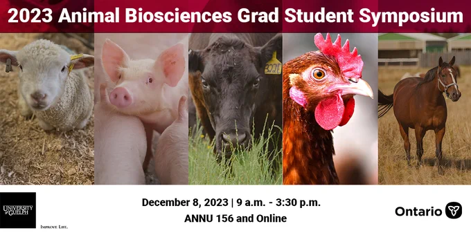 Promo graphic for the 2023 Animal Biosciences Grad Student Symposium.
