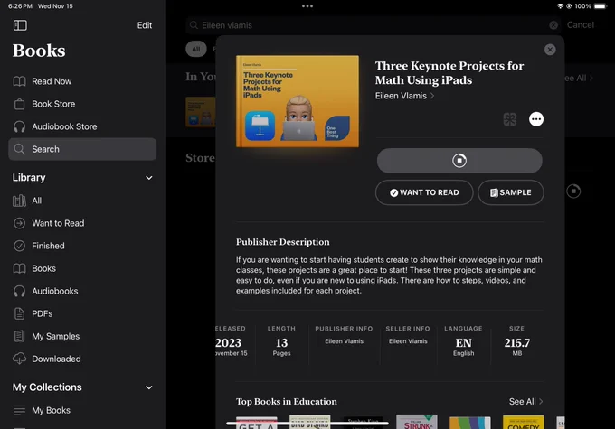 Three Keynote Projects for Math Using iPads on the Apple Books store