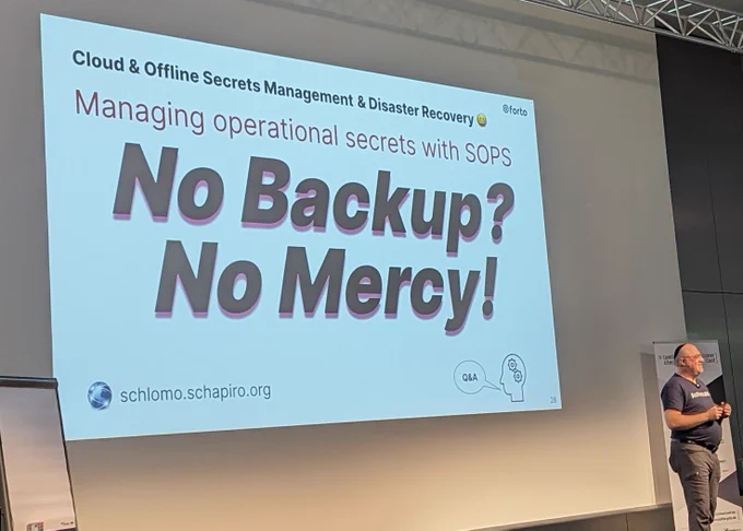 Slide showing no backup, no mercy 