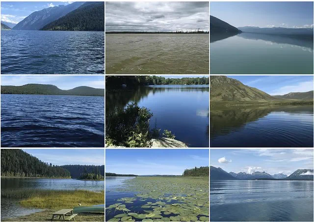 Photo credit to the blue, red, green and purple sampling team of the NSERC Canadian Lake Pulse Network, as well as to Andréanne Dupont. From top to bottom rows, left to right: blue team, red team, green team; purple team, green team, purple team; Andréanne Dupont, red team, green team.