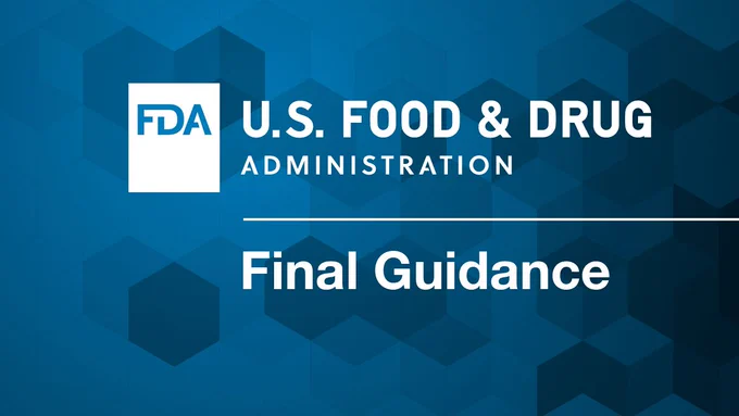 Graphic with the FDA logo and the words: Final Guidance.
